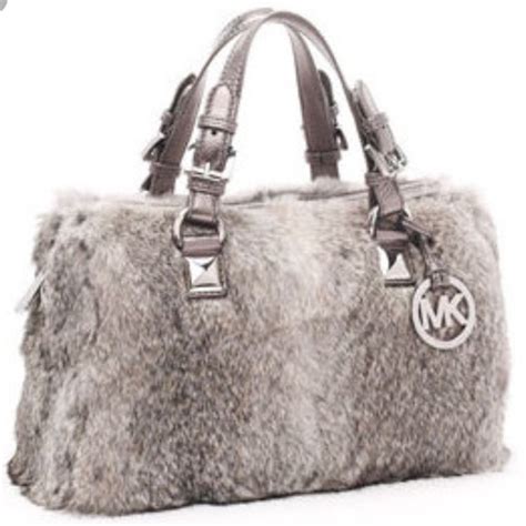 michael kors rabbit fur bag|Michael Kors Rabbit Fur Messenger Bag .